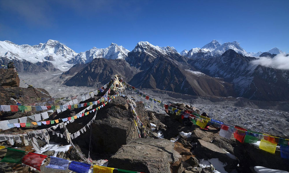 Admire the mesmerizing Mt Everest view from Renjo-La Pass